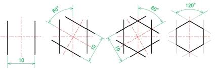 六角形 設計|オリジナルと規格品の違い－六角ナットの投影図と図面作成のポ。